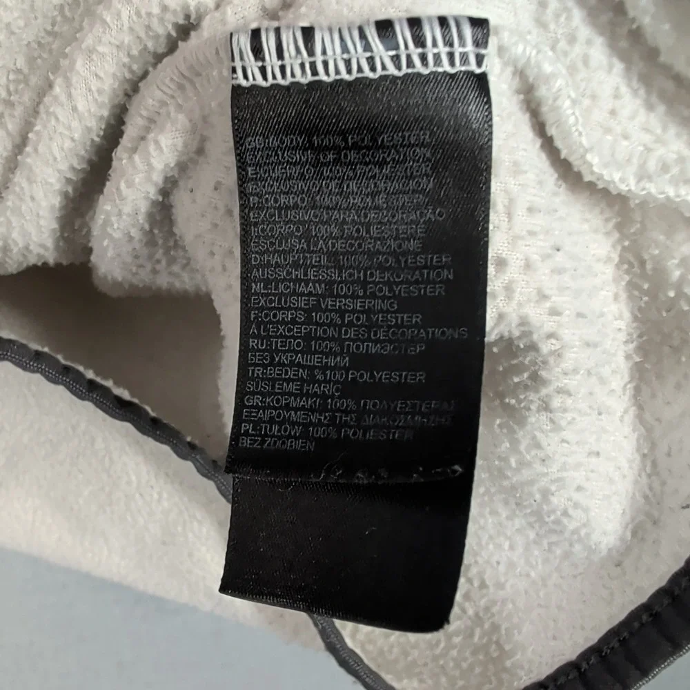 The North Face Mens Quarter‎ Zip Fleece Pullover Cream Black Large Sweatshirt